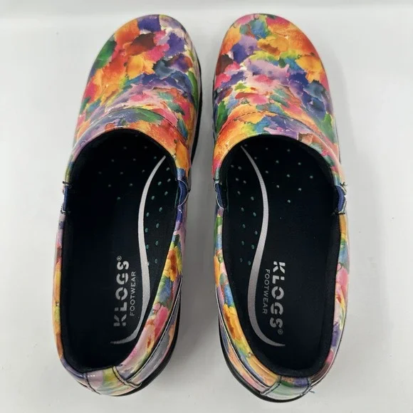 Klogs Mission Nursing Shoes Womens 10 Slip On Comfort Work Clogs Patent Leather - Picture 8 of 10